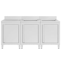 Lavello cucina professionale 180 x 60 x 96 cm acciaio inox 02_0000720