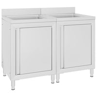 Set di 2 lavelli da cucina professionali da 96 cm in acciaio inox 02_0000725