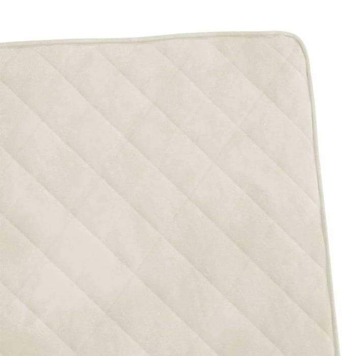 Sedia a Sbalzo Bianco Crema in Velluto 325733