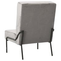 Poltrona Relax 65x79x87 cm Grigio Chiaro in Velluto 325770