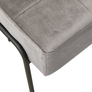 Poltrona Relax 65x79x87 cm Grigio Chiaro in Velluto 325770