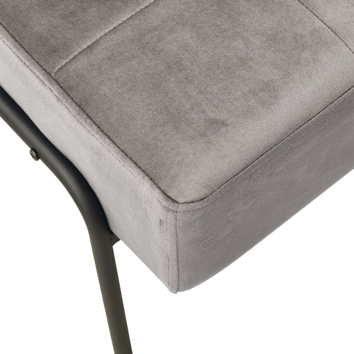 Poltrona Relax 65x79x87 cm Grigio Chiaro in Velluto 325770