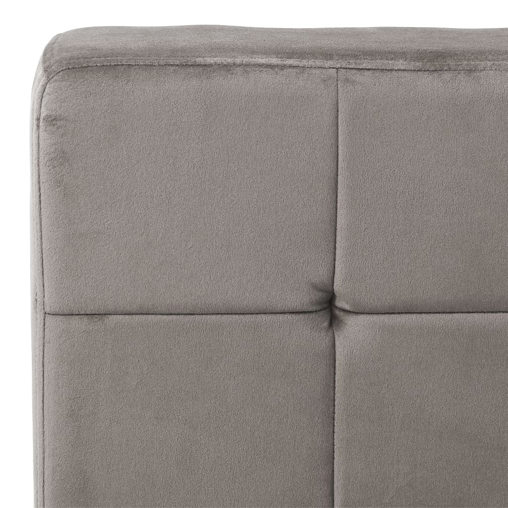 Poltrona Relax 65x79x87 cm Grigio Chiaro in Velluto 325770
