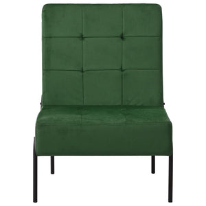 Poltrona Relax 65x79x87 cm Verde Scuro in Velluto 325772