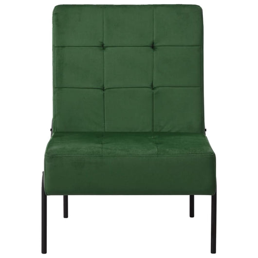Poltrona Relax 65x79x87 cm Verde Scuro in Velluto 325772