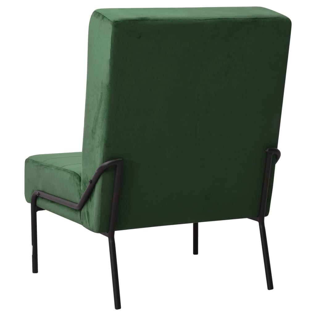 Poltrona Relax 65x79x87 cm Verde Scuro in Velluto 325772