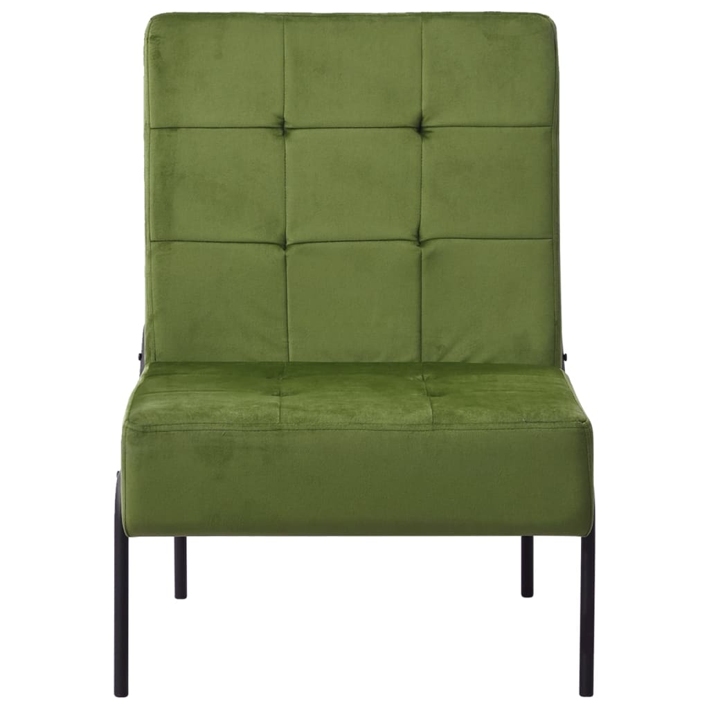 Poltrona Relax 65x79x87 cm Verde Chiaro in Velluto 325773