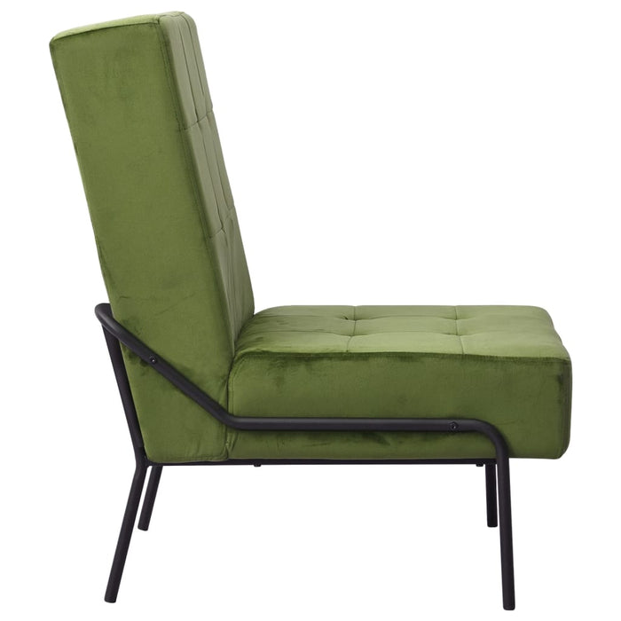 Poltrona Relax 65x79x87 cm Verde Chiaro in Velluto 325773