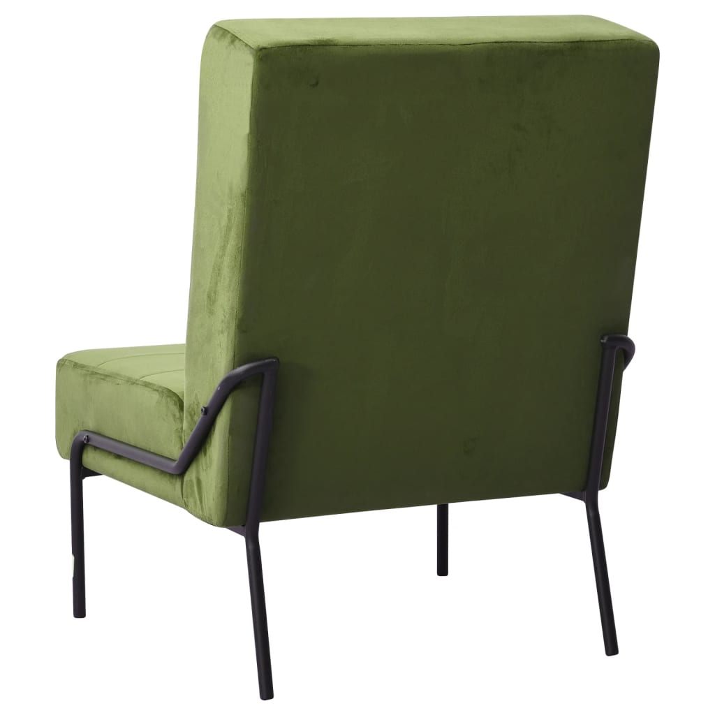 Poltrona Relax 65x79x87 cm Verde Chiaro in Velluto 325773