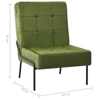 Poltrona Relax 65x79x87 cm Verde Chiaro in Velluto 325773