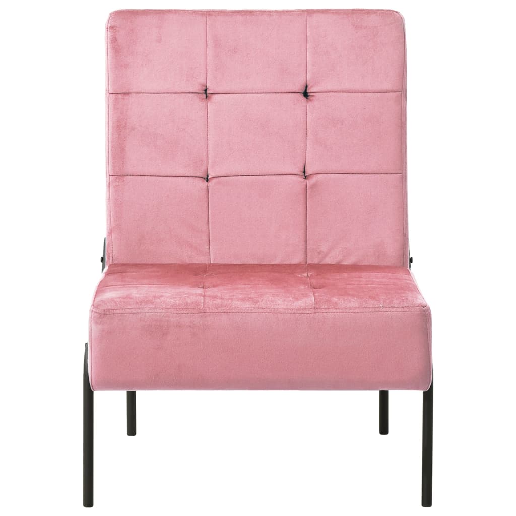 Poltrona Relax 65x79x87 cm Rosa in Velluto 325774
