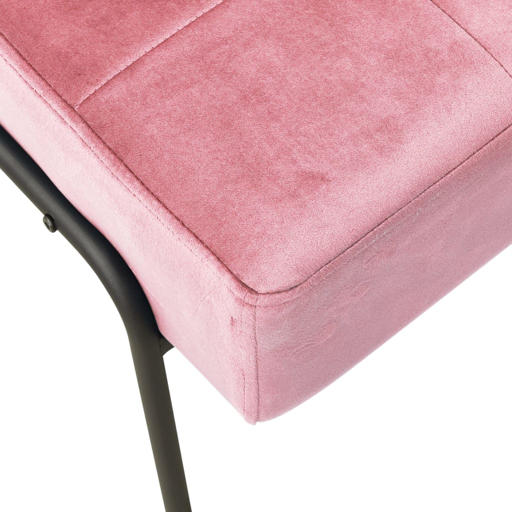 Poltrona Relax 65x79x87 cm Rosa in Velluto 325774