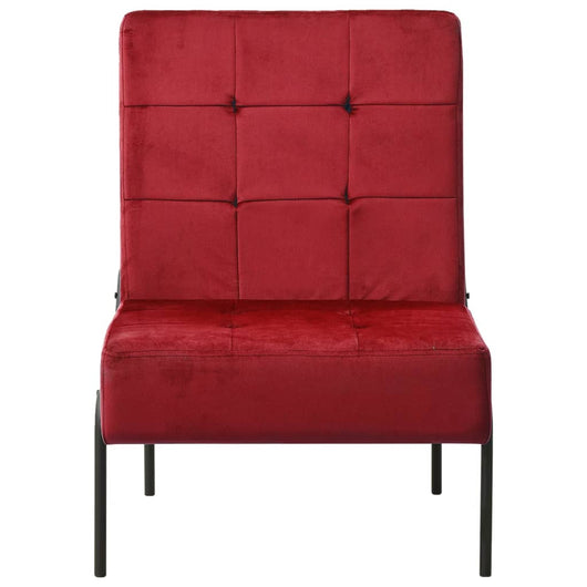 Poltrona Relax 65x79x87 cm Rosso Vino in Velluto 325775