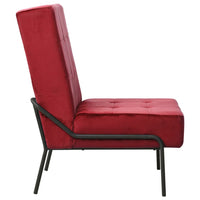 Poltrona Relax 65x79x87 cm Rosso Vino in Velluto 325775