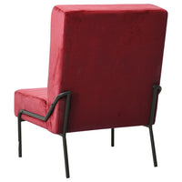 Poltrona Relax 65x79x87 cm Rosso Vino in Velluto 325775