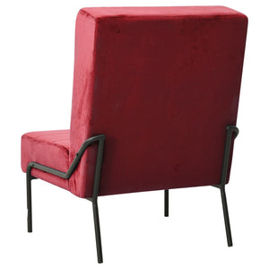 Poltrona Relax 65x79x87 cm Rosso Vino in Velluto 325775