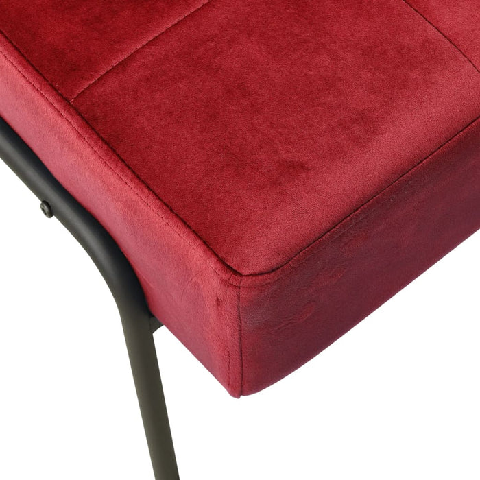 Poltrona Relax 65x79x87 cm Rosso Vino in Velluto 325775