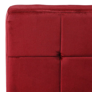 Poltrona Relax 65x79x87 cm Rosso Vino in Velluto 325775