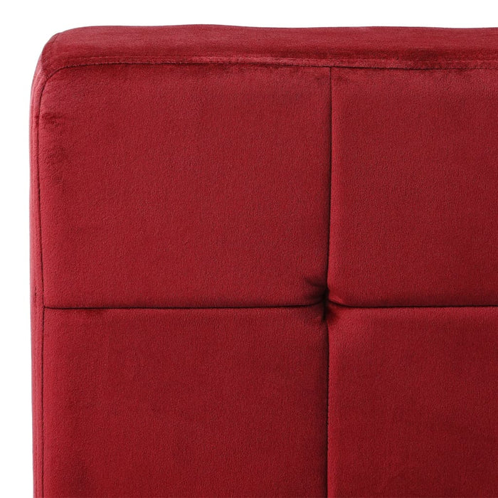 Poltrona Relax 65x79x87 cm Rosso Vino in Velluto 325775