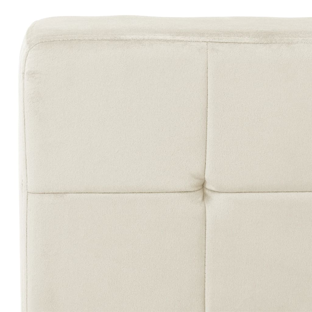 Poltrona Relax 65x79x87 cm Bianco Crema in Velluto 325779