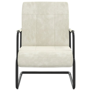 Sedia a Sbalzo Bianco Crema in Velluto cod mxl 25611