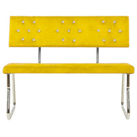Panca 110 cm in Velluto Giallo Senape 325870