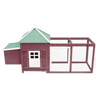 Pollaio con nido 193 x 68 x 104 cm legno massello di abete moka 02_0001673