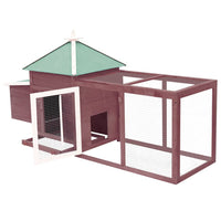 Pollaio con nido 193 x 68 x 104 cm legno massello di abete moka 02_0001673