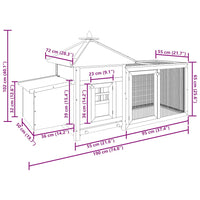 Pollaio con Casetta Nidificazione Moca 190x72x102 cm in Abete 170982
