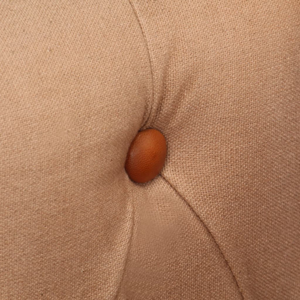 Poltrona a Pozzetto Marrone Vera Pelle e Legno Massello Mango 320605