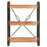 Libreria a 3 Ripiani-Scaffale per Libri-Mobile di Stoccaggio 60x30x80 cm in Legno Massello di Acacia