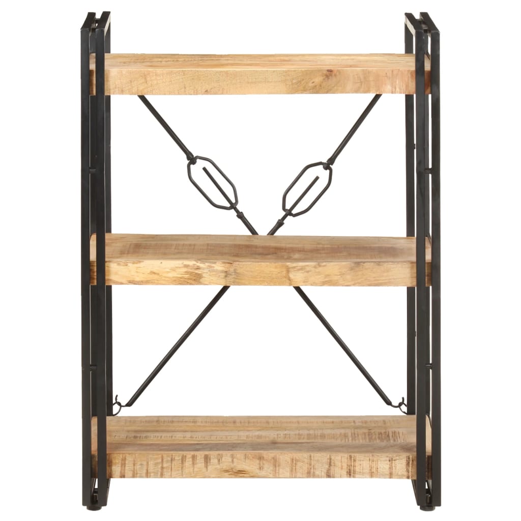 Libreria a 3 Ripiani 60x30x80 cm in Legno Massello di Mango cod mxl 33753