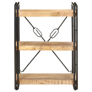 Libreria a 3 Ripiani 60x30x80 cm in Legno Massello di Mango cod mxl 33753