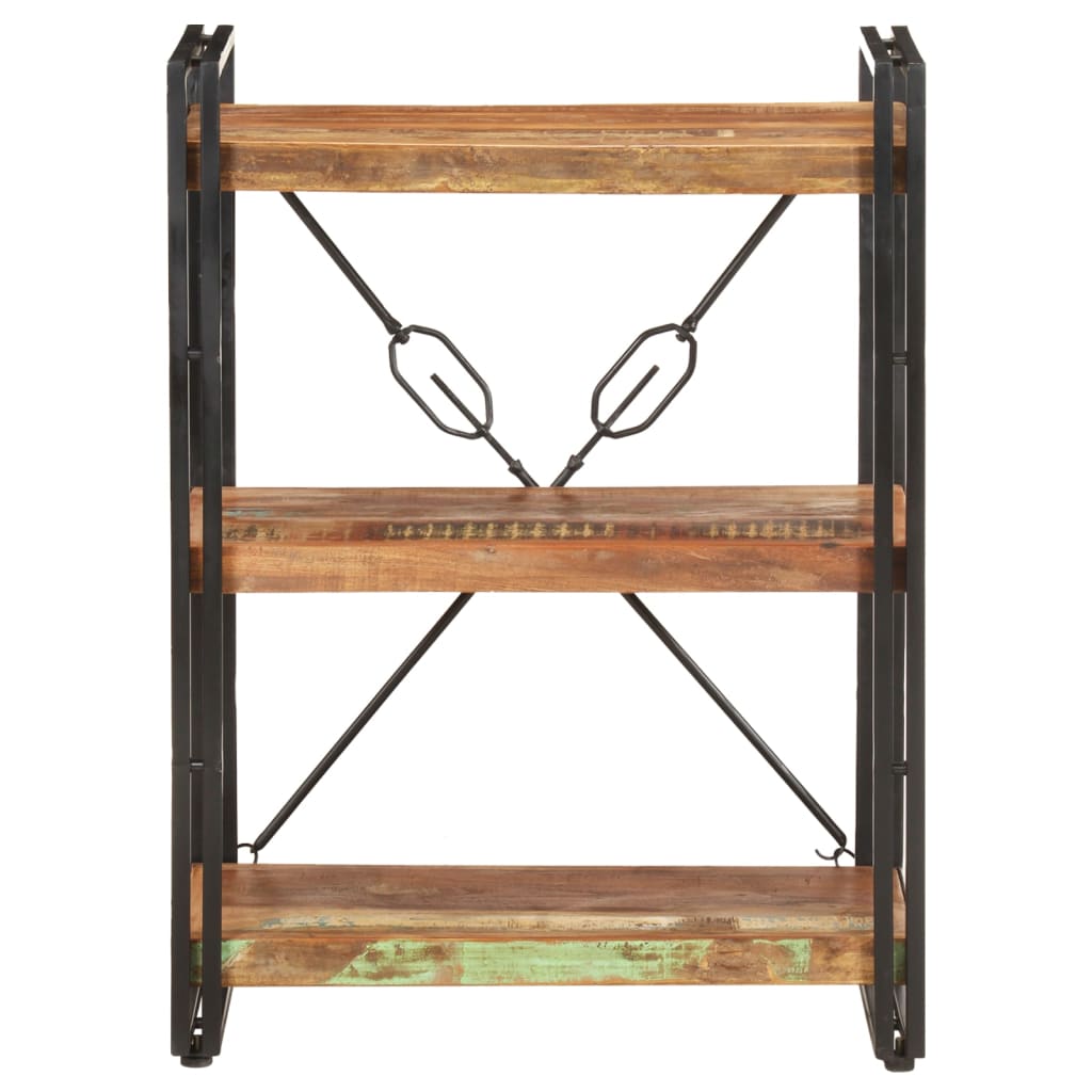 Libreria a 3 Ripiani 60x30x80 cm in Massello di Recupero cod mxl 33759