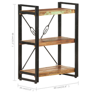 Libreria a 3 Ripiani 60x30x80 cm in Massello di Recupero cod mxl 33759