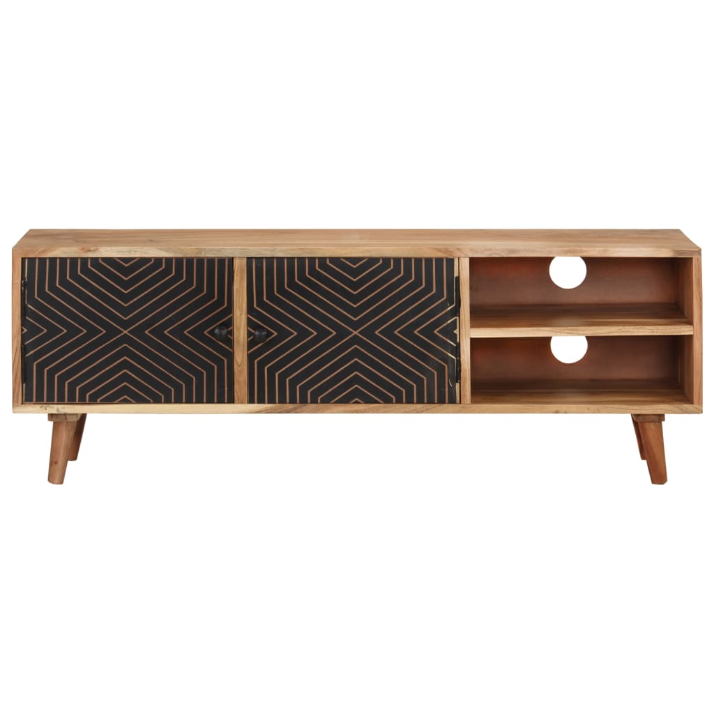 Mobile Porta TV-Mobile per TV-Credenza TV 115x30x39 cm in Legno Massello di Acacia