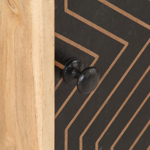 Comodino 40x30x50 cm in Legno Massello di Acacia cod mxl 30374