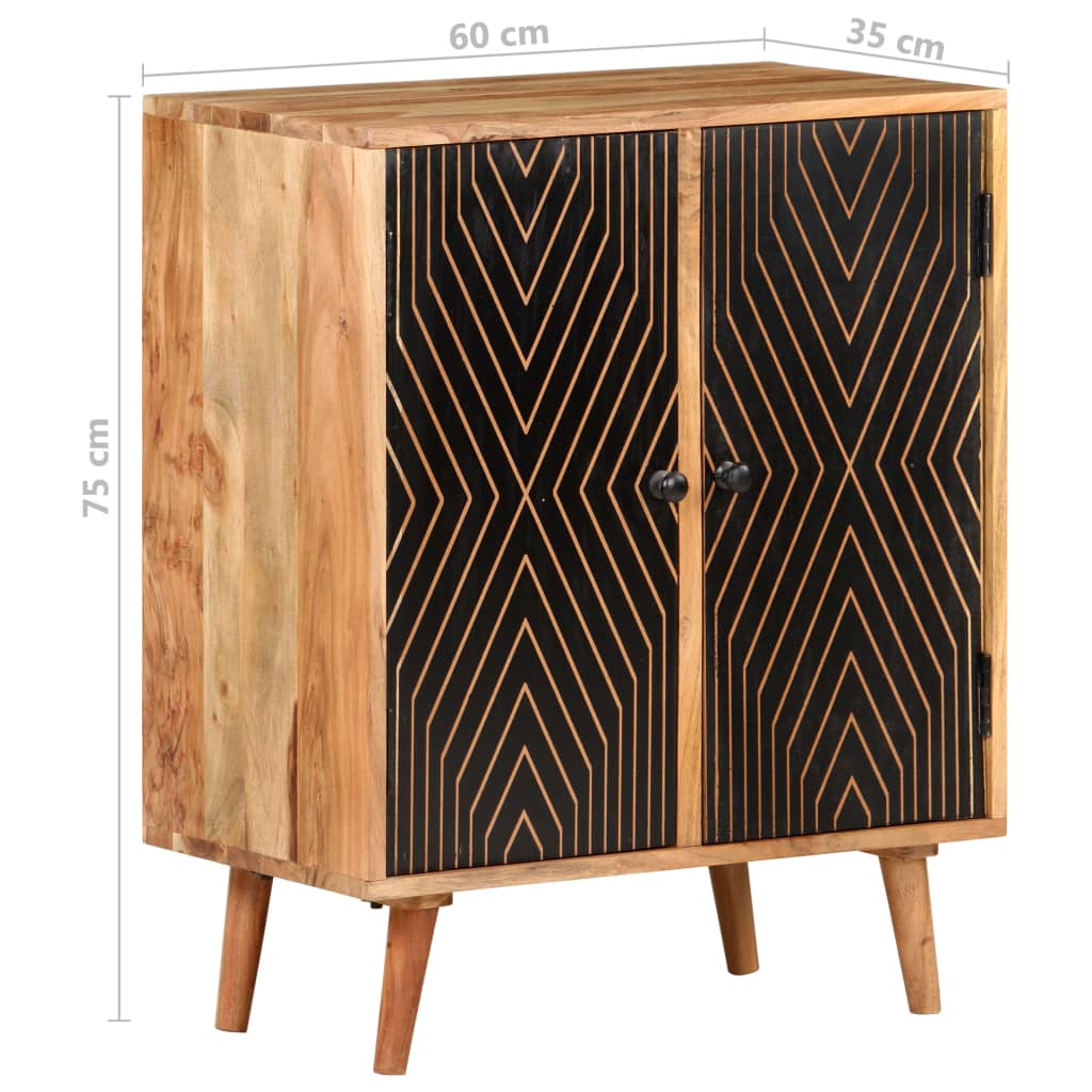 Credenza 60x35x75 cm in Legno Massello di Acacia 322668