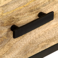 Credenza-Buffet-Armadio da cucina 110x33x64 cm in Legno Massello di Mango