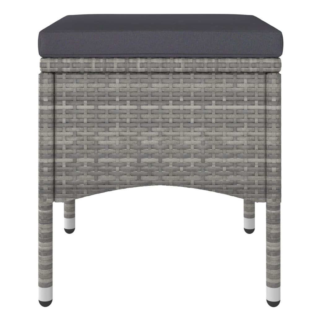 Set Pranzo da Giardino 5pz Polyrattan e Massello Acacia Grigio cod mxl 71375