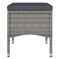 Set Pranzo da Giardino 5pz Polyrattan e Massello Acacia Grigio 3058337