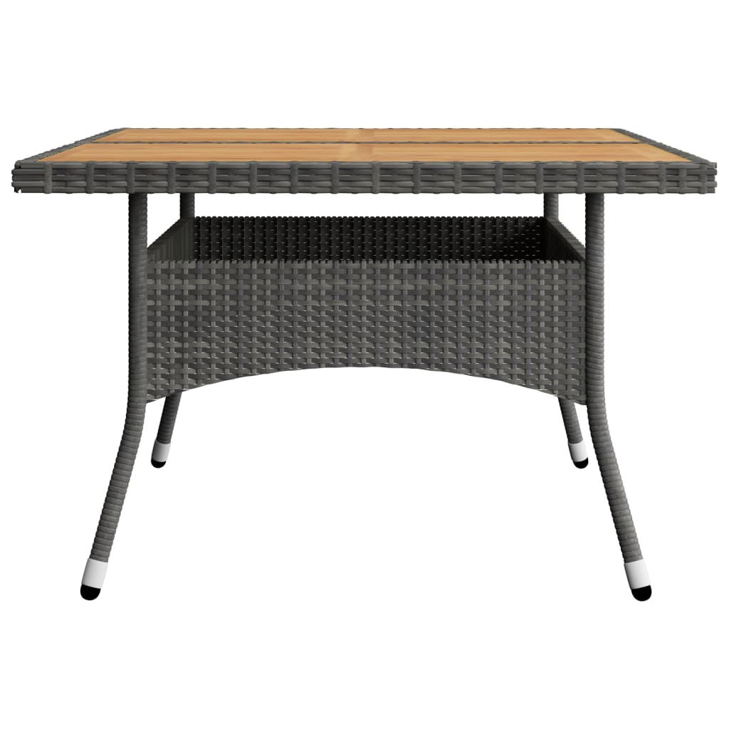 Set Mobili da Pranzo da Giardino 9 pz Polyrattan Acacia Grigio  cod mxl 36187