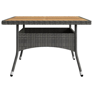 Set Mobili da Pranzo da Giardino 9 pz Polyrattan Acacia Grigio  cod mxl 36187