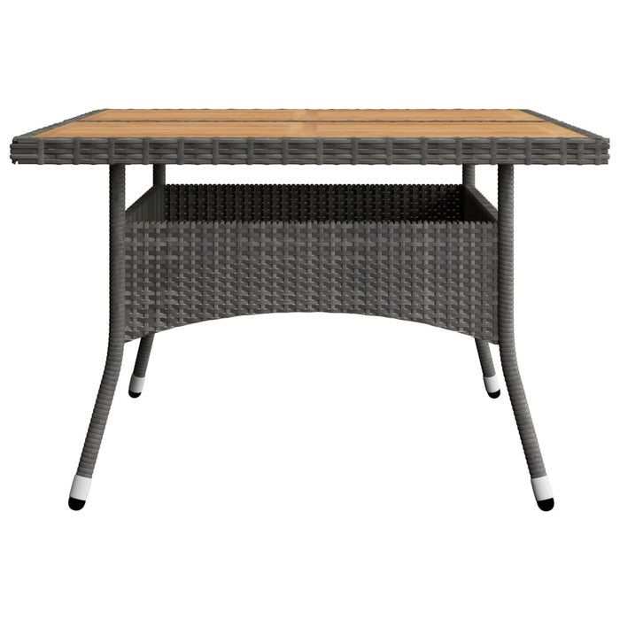 Set Mobili da Pranzo da Giardino 9 pz Polyrattan Acacia Grigio  cod mxl 36187