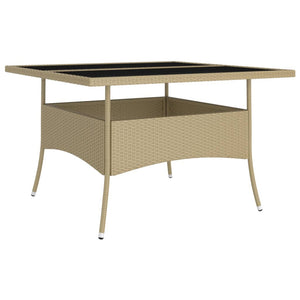 Set da Pranzo per Giardino 9 pz in Polyrattan Beige 3058350