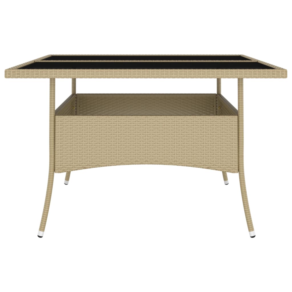 Set da Pranzo per Giardino 9 pz in Polyrattan Beige 3058350