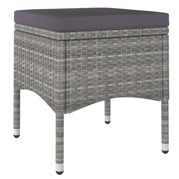 Set Pranzo da Giardino 5pz Polyrattan e Massello Acacia Grigio cod mxl 71392