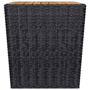 Set da Bistrot per Giardino 3 pz in Polyrattan e Acacia Nero 3058362