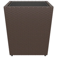 Set Bistrot Giardino 5 pz Polyrattan e Vetro Temperato Marrone 3058371