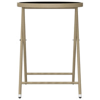 Set Bistrot da Giardino 3 pz Polyrattan e Vetro Temperato Beige 3058380